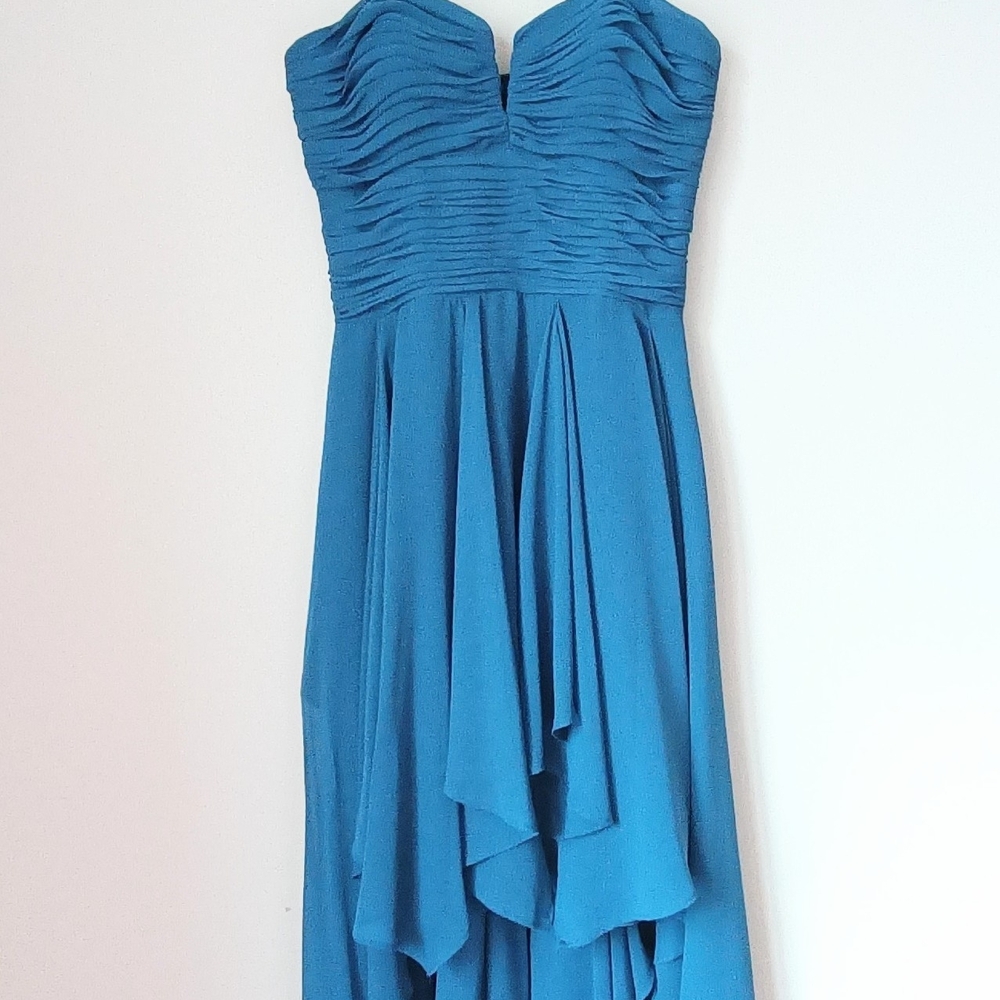 Arden B Teal Strapless Dress - Picture 4 of 8